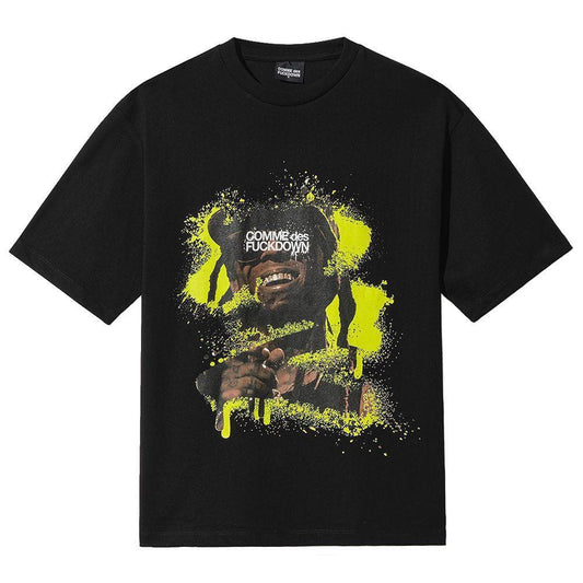 Comme Des Fuckdown Black Cotton T-Shirt CO-13498-XS