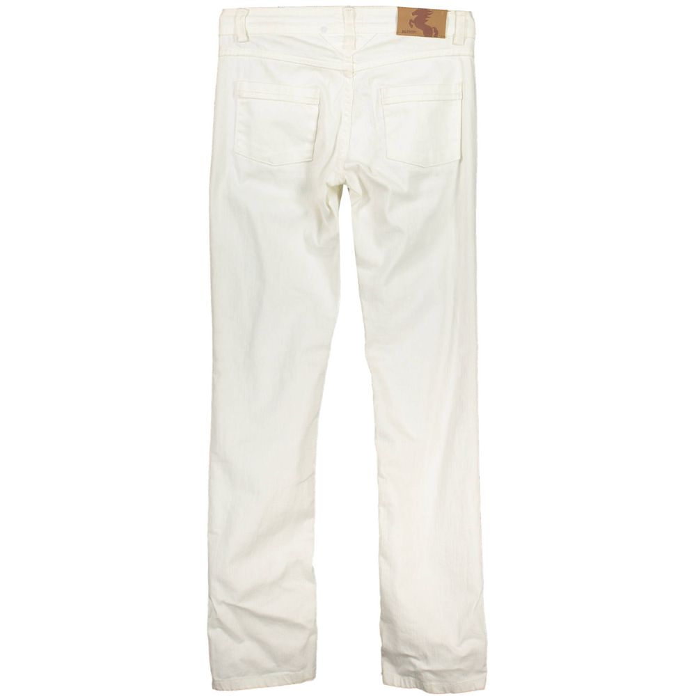 Blend White Cotton Jeans Denim