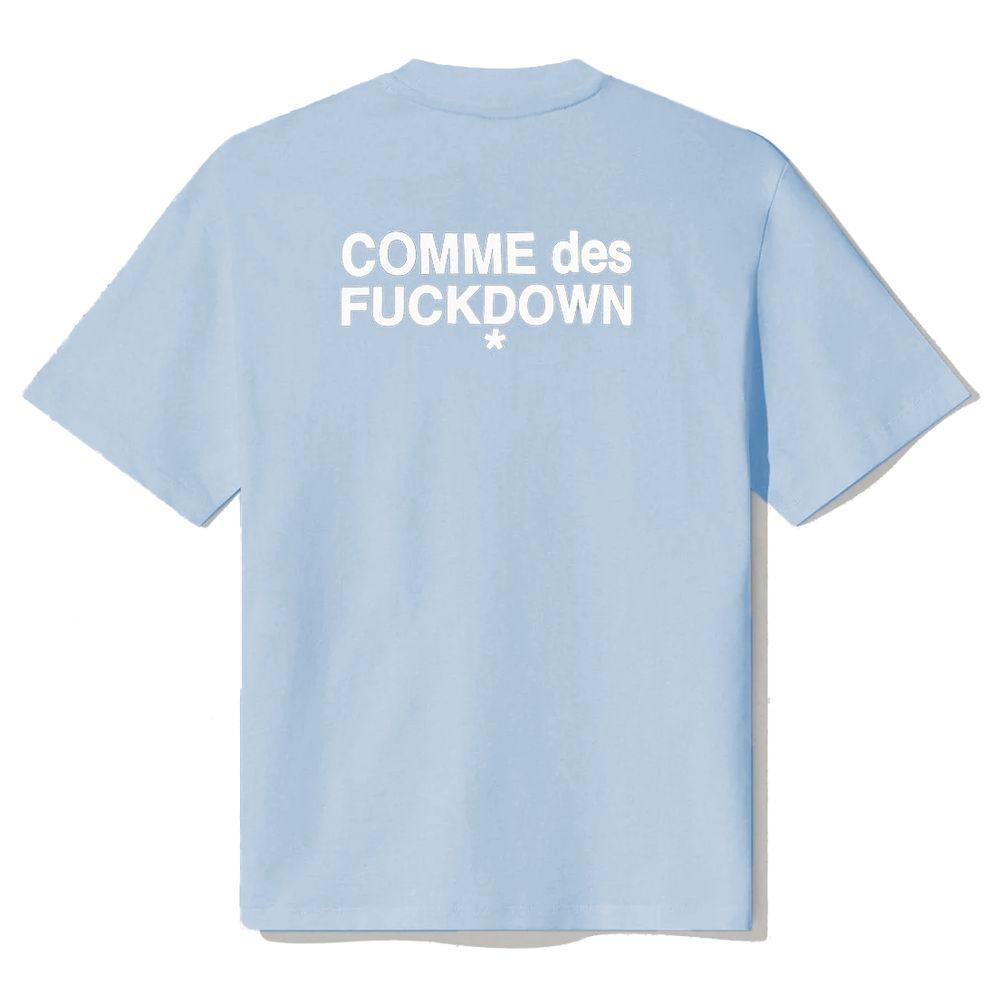 Comme Des Fuckdown Blue Cotton T-Shirt