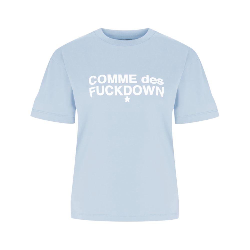 Comme Des Fuckdown Blue Cotton T-Shirt
