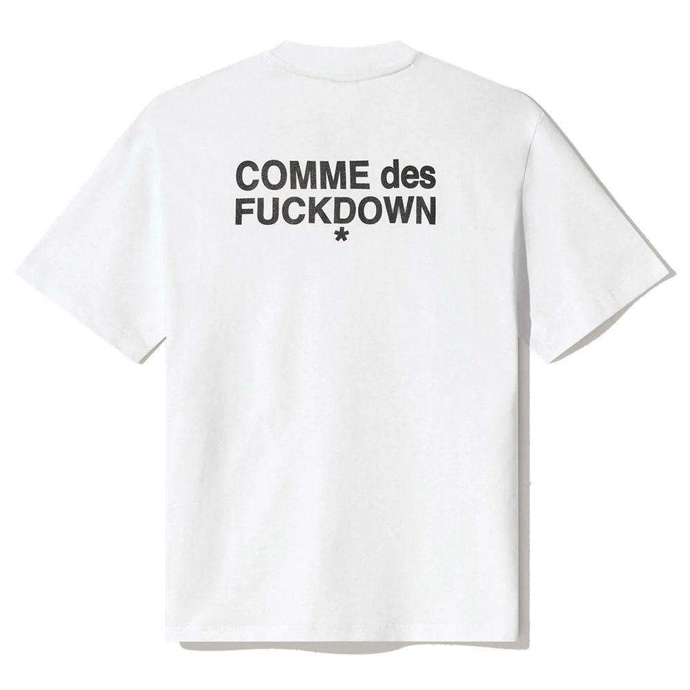 Comme Des Fuckdown White Cotton T-Shirt