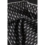 Dolce & Gabbana Black Sea Horse Silk Square Men Foulard Scarf