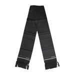 Dolce & Gabbana Black White Polka Dot Fringes Foulard Scarf