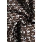 Dolce & Gabbana Brown Skull Silk Square Men Foulard Scarf