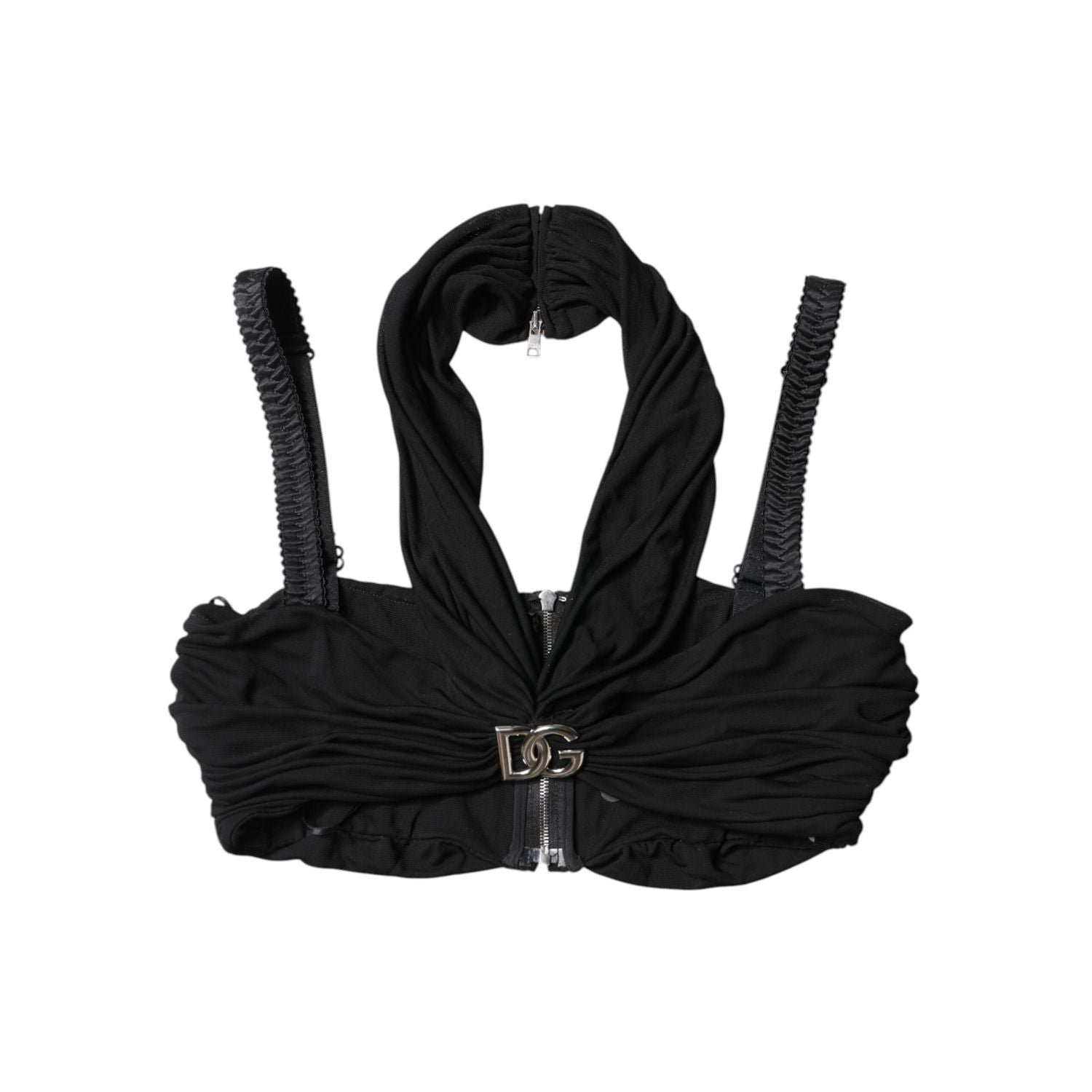 Front view with bag zipped and handles upright.