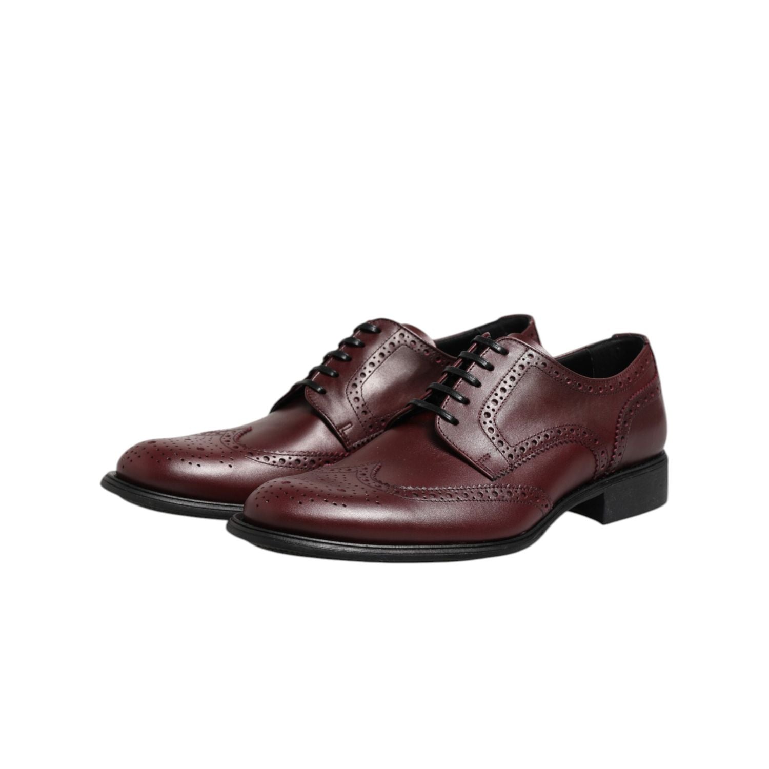 Dolce & Gabbana Brown Leather Lace Up Derby Dress Shoes