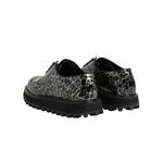 Dolce & Gabbana Black White Calfskin Chunky Derby Shoes