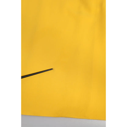 Dolce & Gabbana Yellow One Shoulder Side Slit Sheath Dress