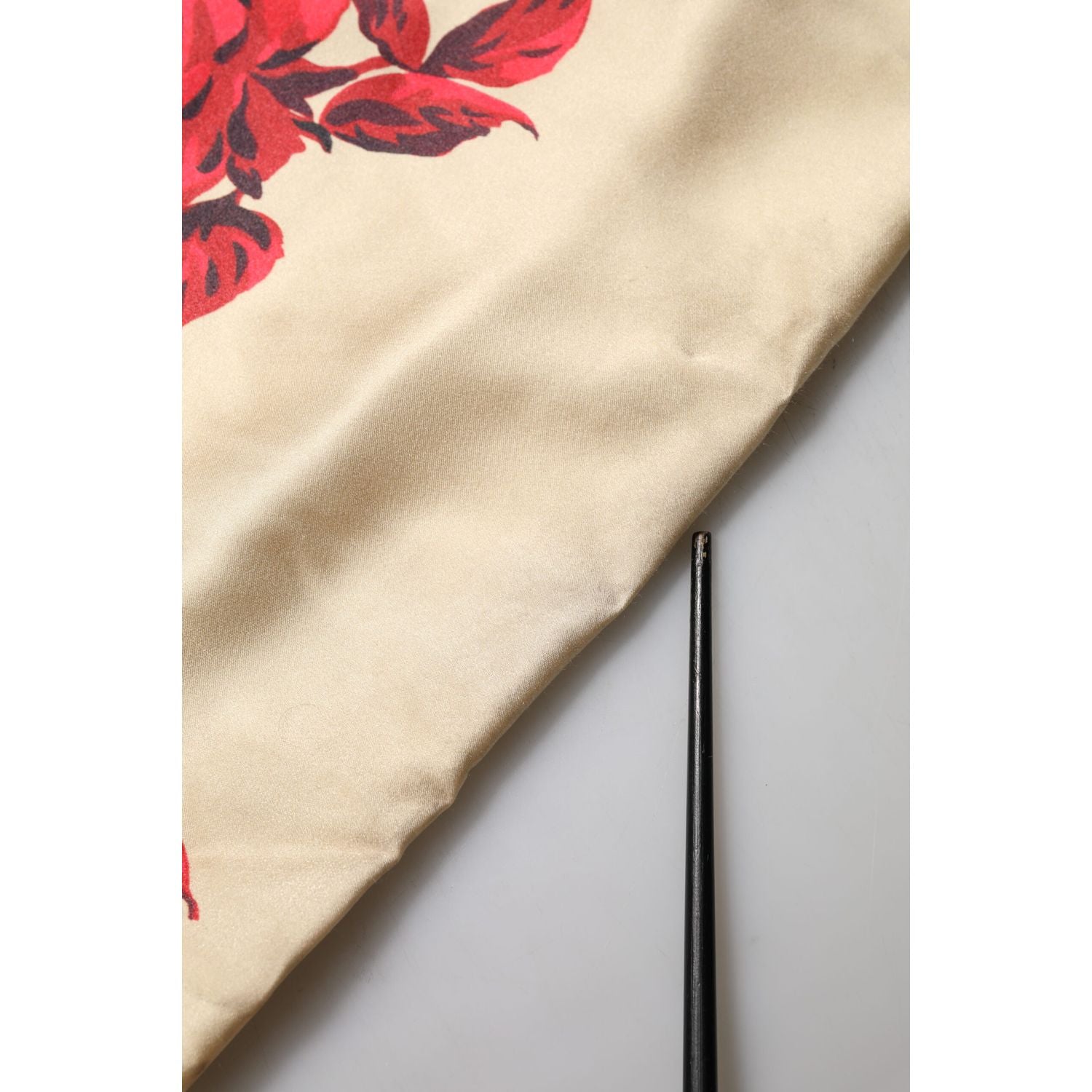 Dolce & Gabbana Beige Floral Spaghetti Strap Sheath Dress