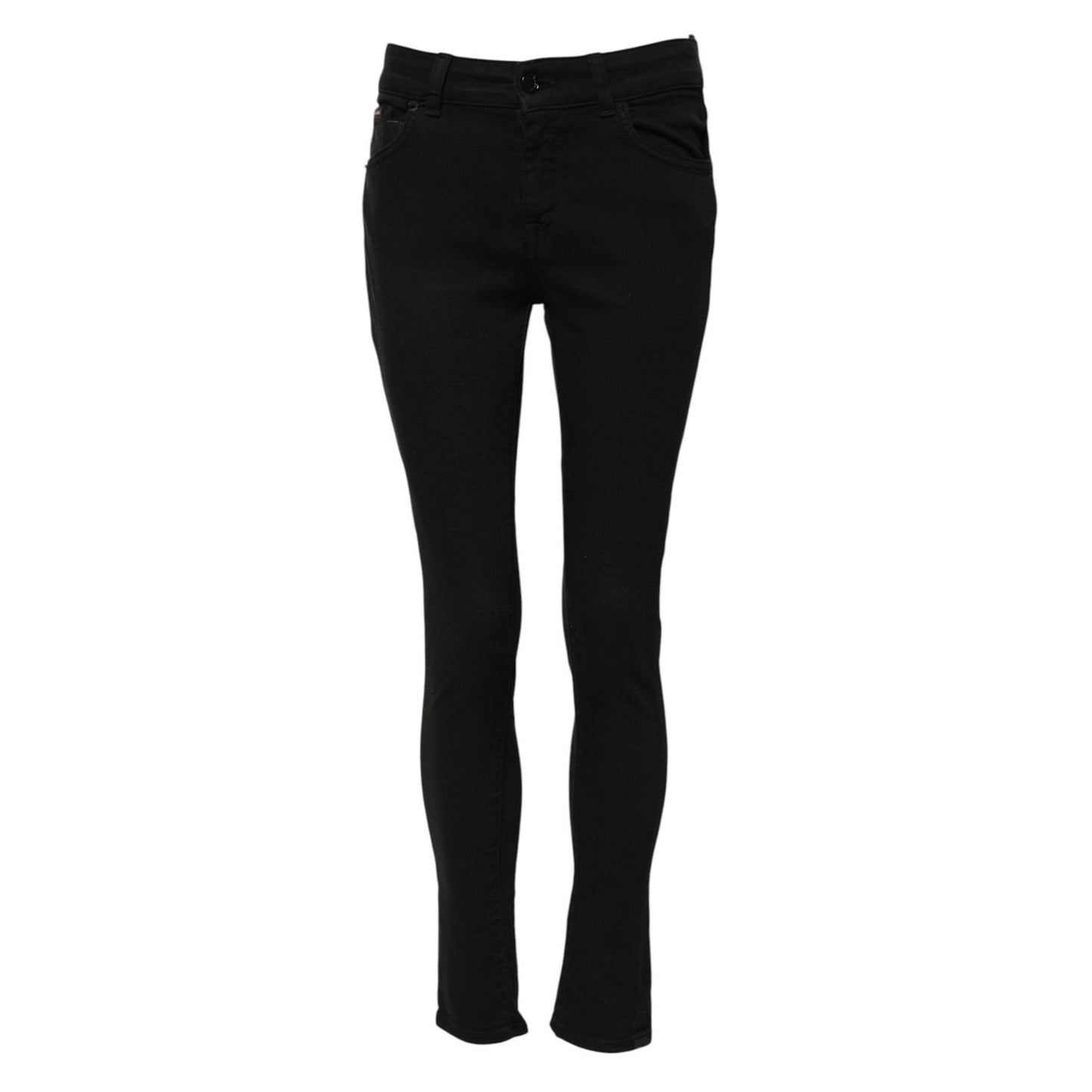 Dolce & Gabbana Black Cotton Skinny Mid Waisted Denim Jeans