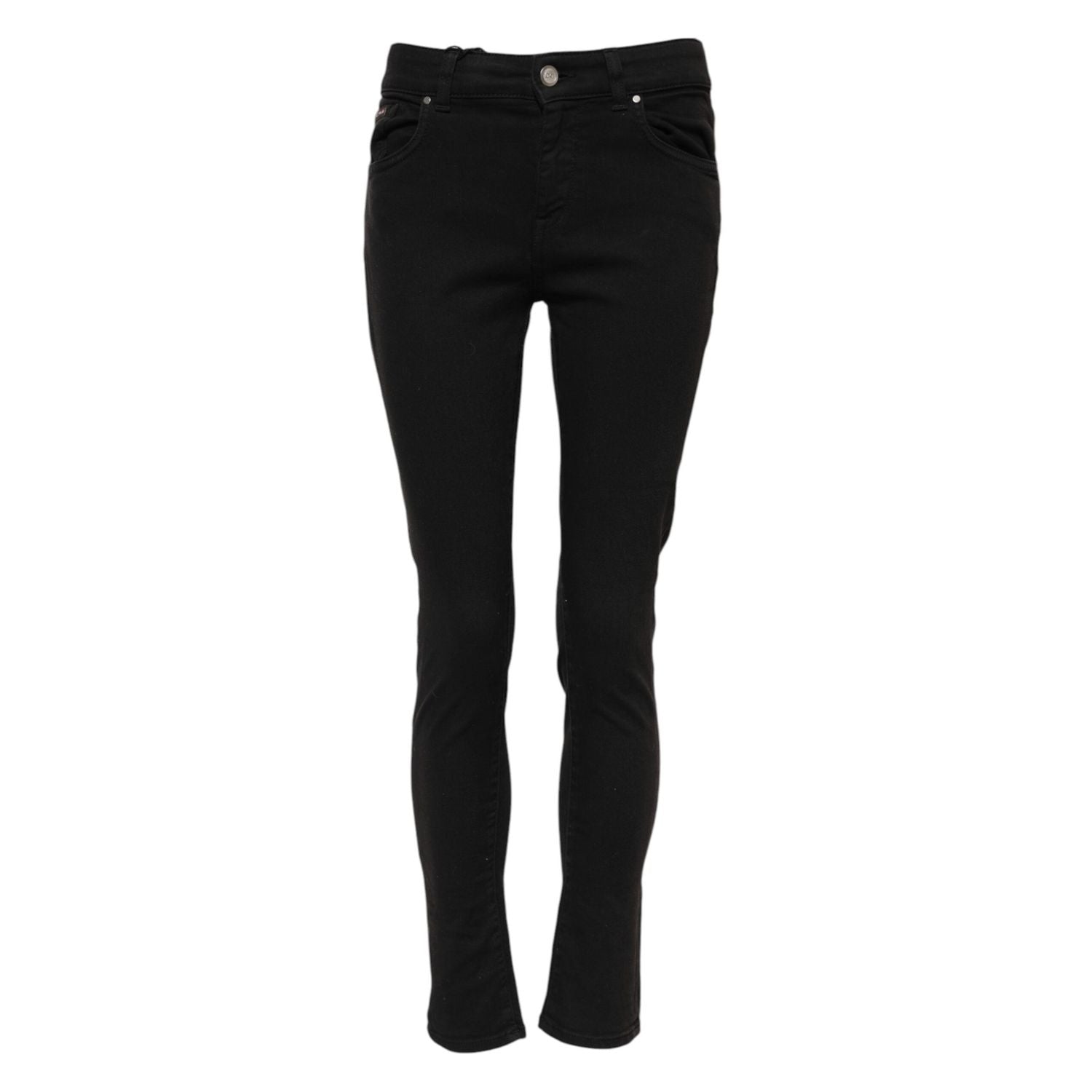 Dolce & Gabbana Black Cotton Skinny Mid Waisted Denim Jeans