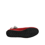 Dolce & Gabbana Red Quilted Leather Lace Up Sneakers Shoes