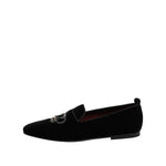 Dolce & Gabbana Black Velvet Crystal Crown Loafers Dress Shoes