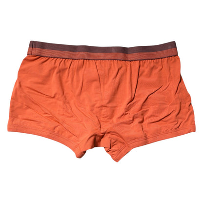 Dolce & Gabbana Orange Cotton Regular Boxer Brief Underwear