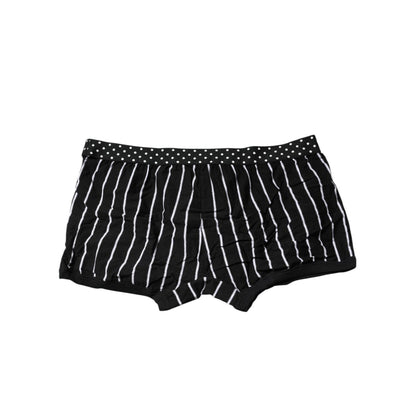 Dolce & Gabbana Black White Striped Regular Boxer Underwear
