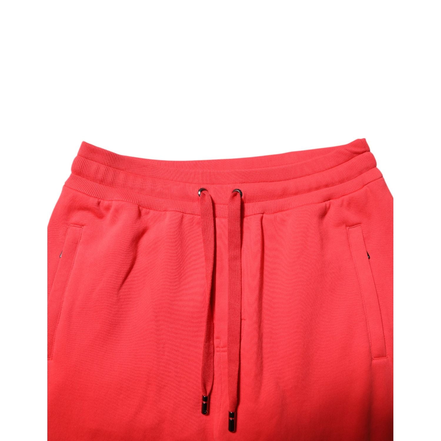 Dolce & Gabbana Red Cotton Men Jogger Sweatpants Pants