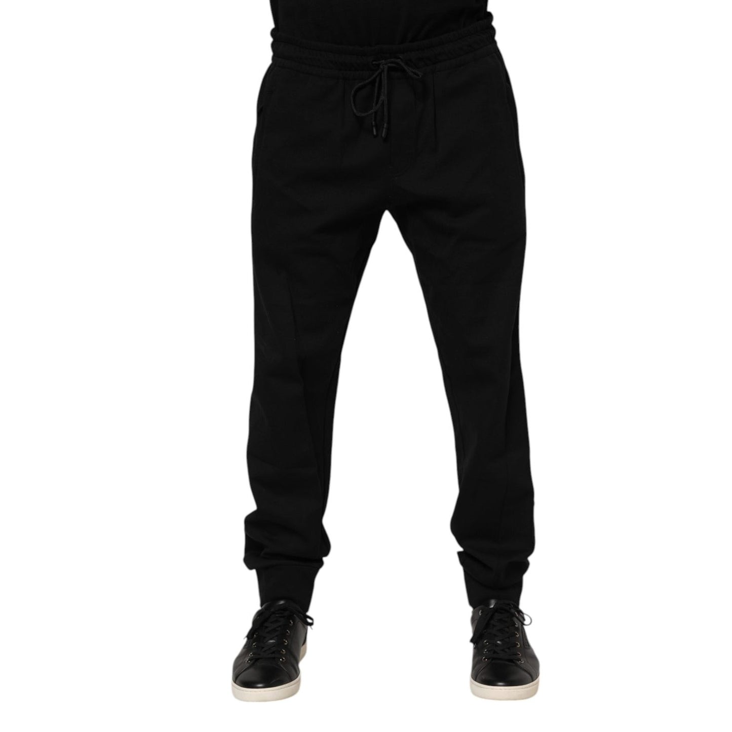 Dolce & Gabbana Black Cotton Men Jogger Sweatpants Pants PAN76325-46