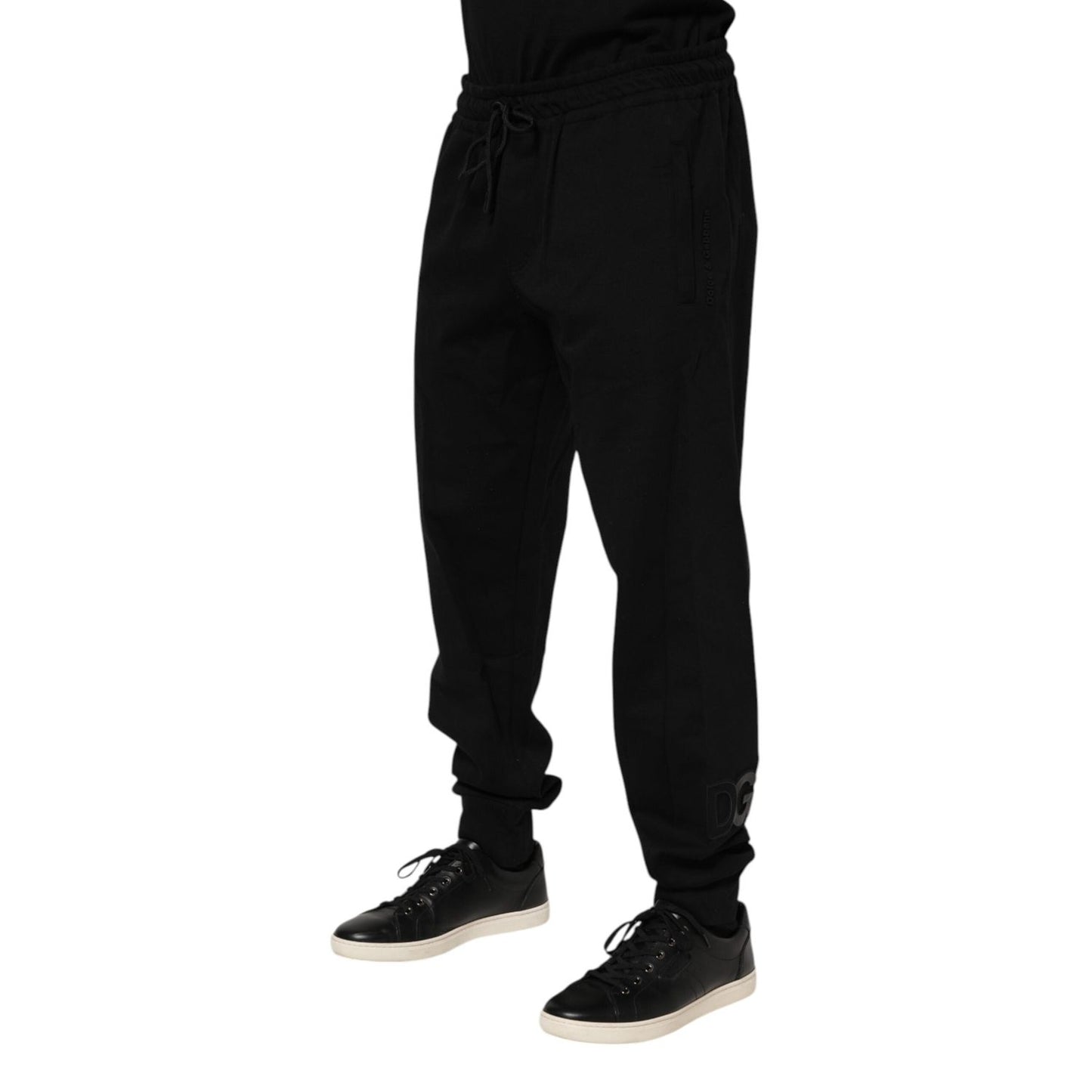 Dolce & Gabbana Black Cotton Men Jogger Sweatpants Pants PAN76325-46