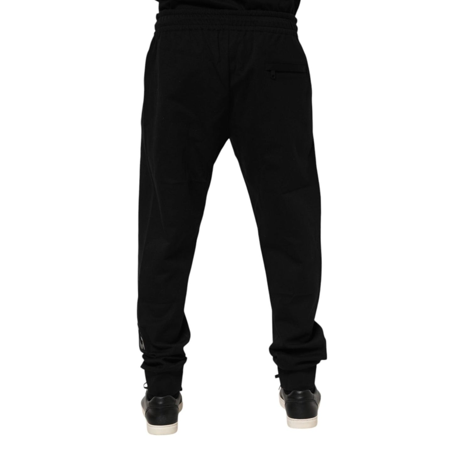 Dolce & Gabbana Black Cotton Men Jogger Sweatpants Pants PAN76325-46
