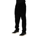 Dolce & Gabbana Black Cotton Men Jogger Sweatpants Pants PAN76335-56