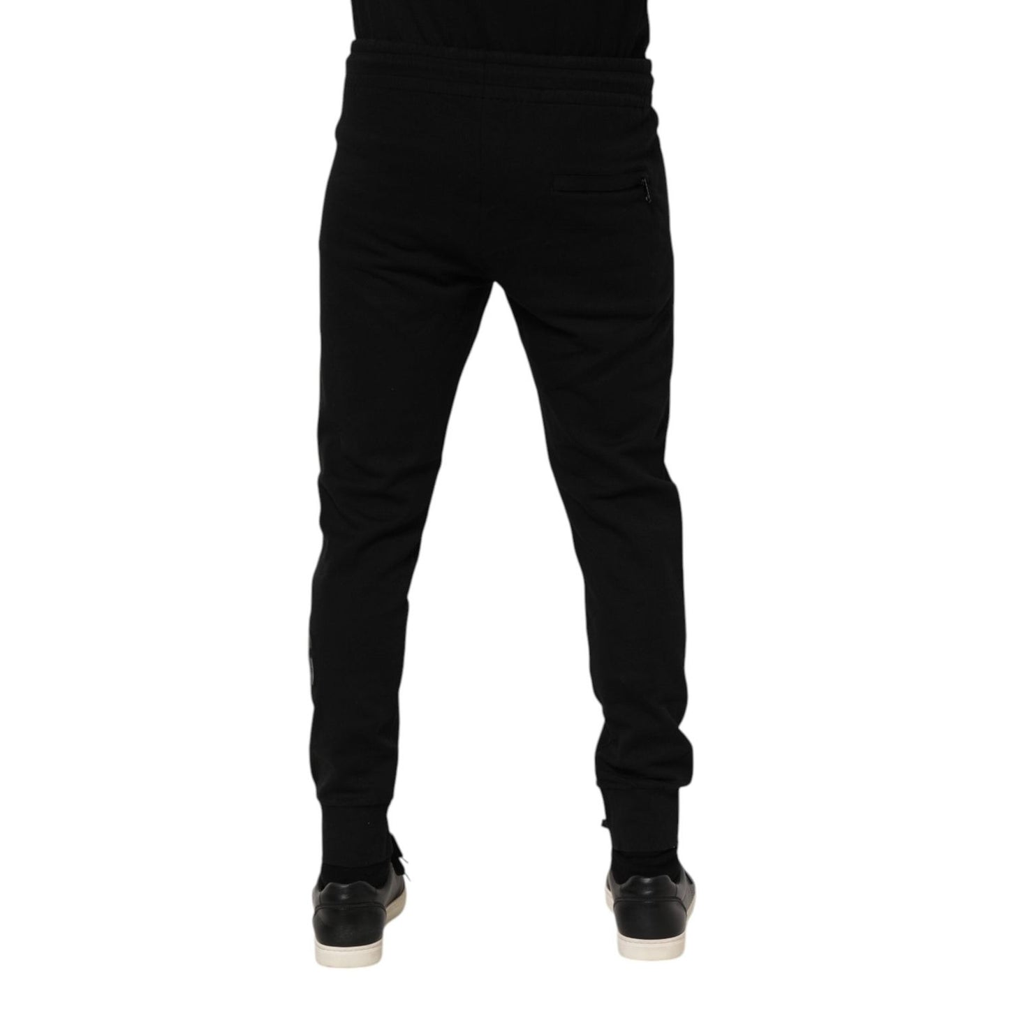 Dolce & Gabbana Black Cotton Men Jogger Sweatpants Pants PAN76333-46