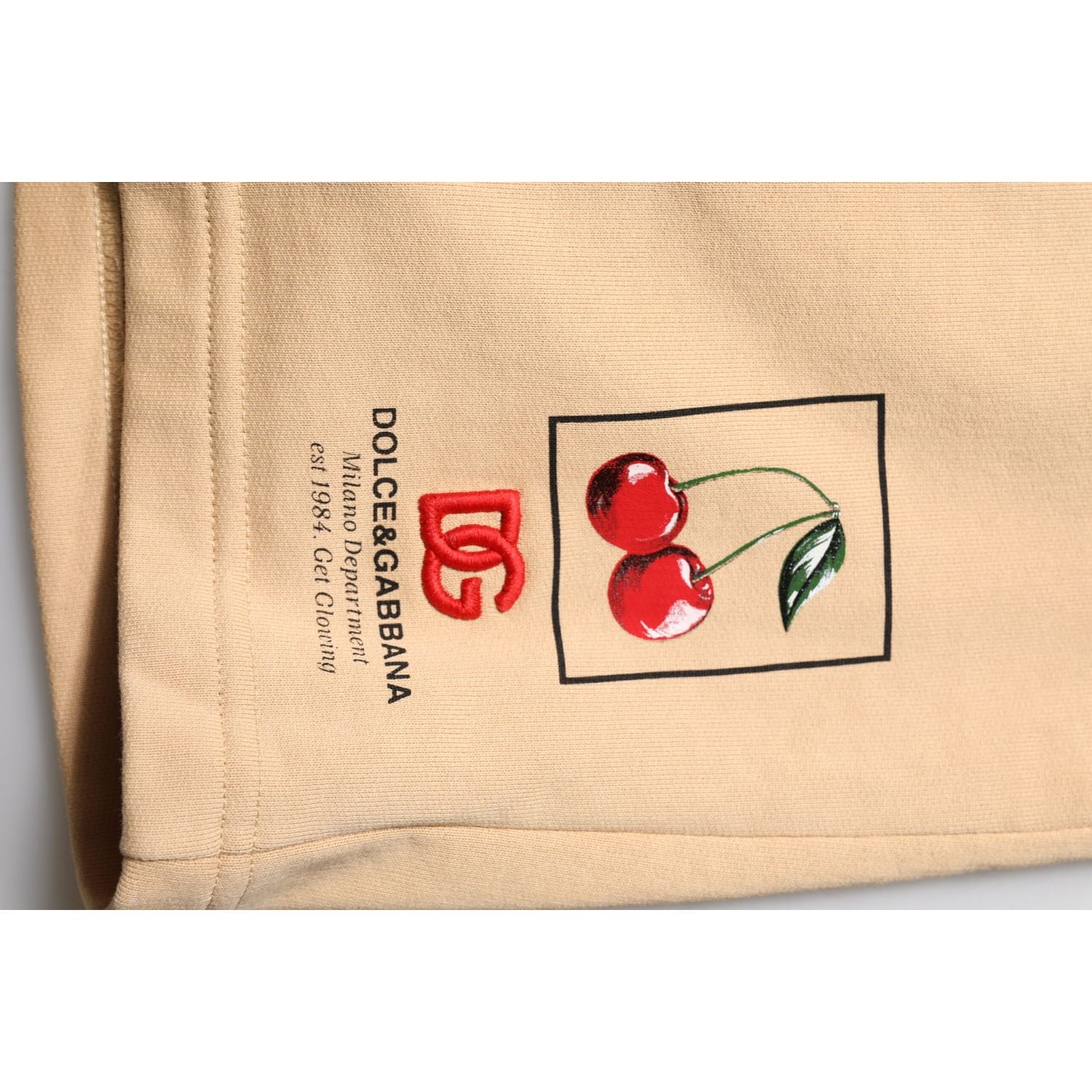 Dolce & Gabbana Yellow Cotton Men Bermuda Sweatshorts Shorts