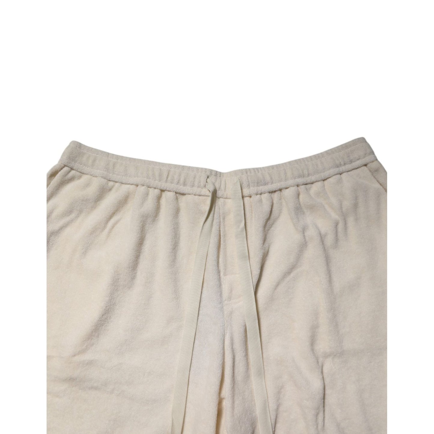 Dolce & Gabbana Ivory Cotton Men Bermuda Sweatshorts Shorts