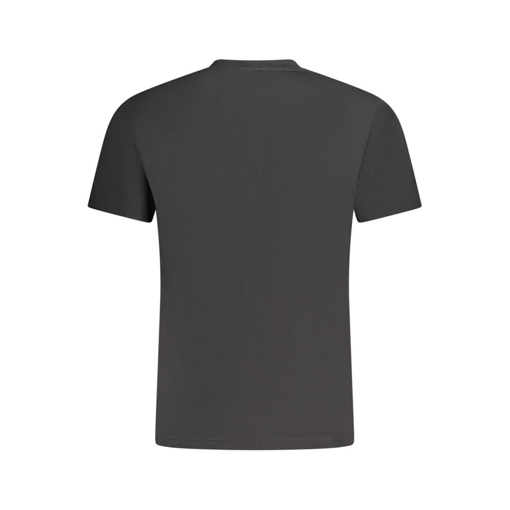Vans Black Cotton T-Shirt with short sleeves, classic fit and crew neck, featuring printed logo on back view.