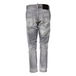 Dsquared² Gray Washed Mid Waist Tapered Jeans