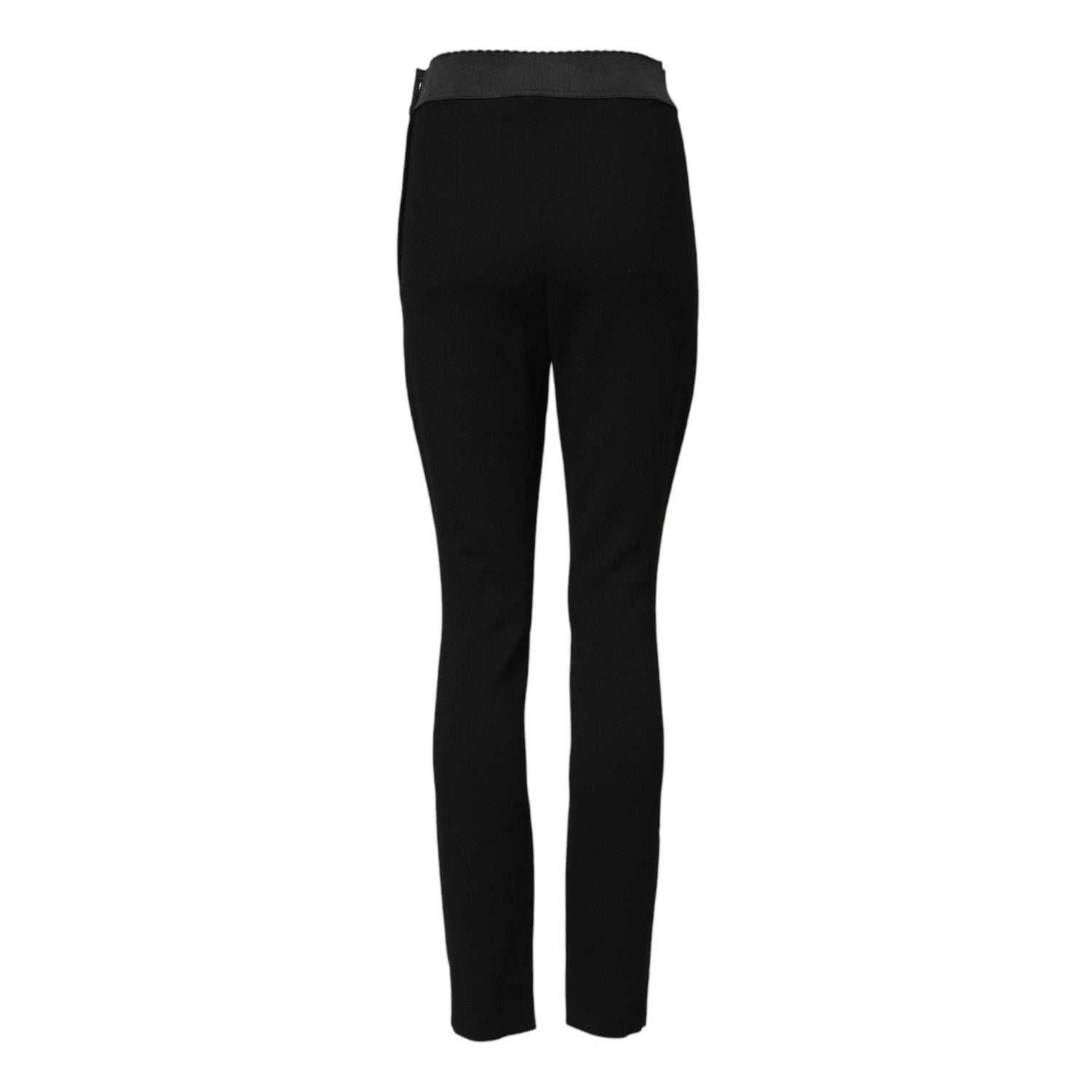 Dolce & Gabbana Black Wool Leggings Stretch Pants