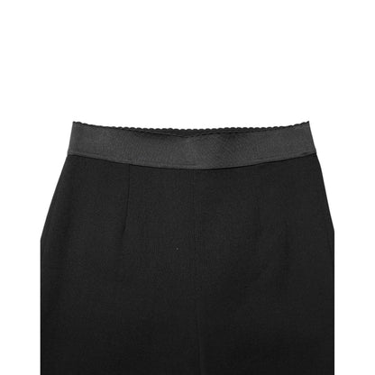 Dolce & Gabbana Black Wool Leggings Stretch Pants