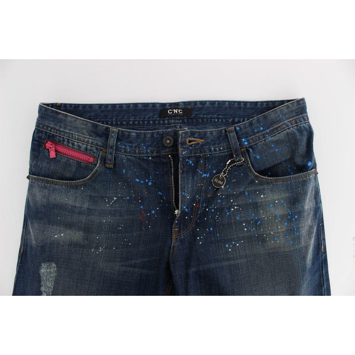 بنطلون جينز ضيق باللون الأزرق من كوستيوم ناشيونال شيك