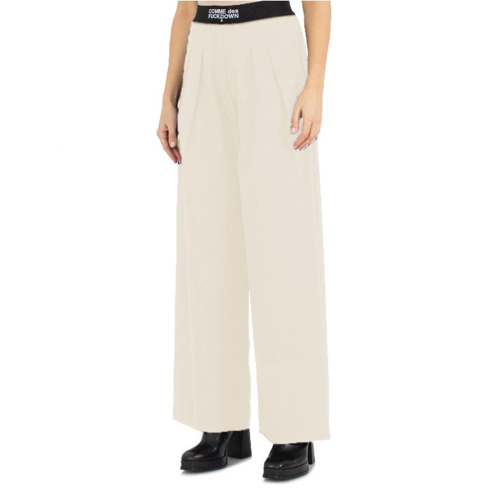 Comme Des Fuckdown Beige Polyester Pant