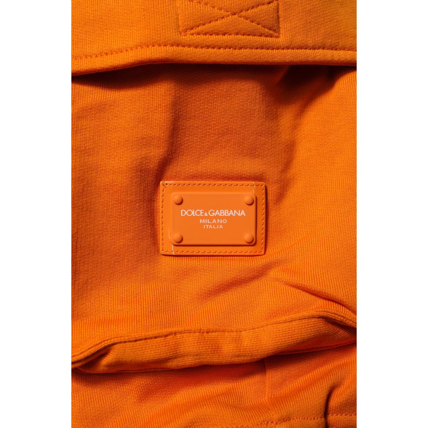 Dolce & Gabbana Orange Cotton Men Casual Cargo Bermuda Shorts