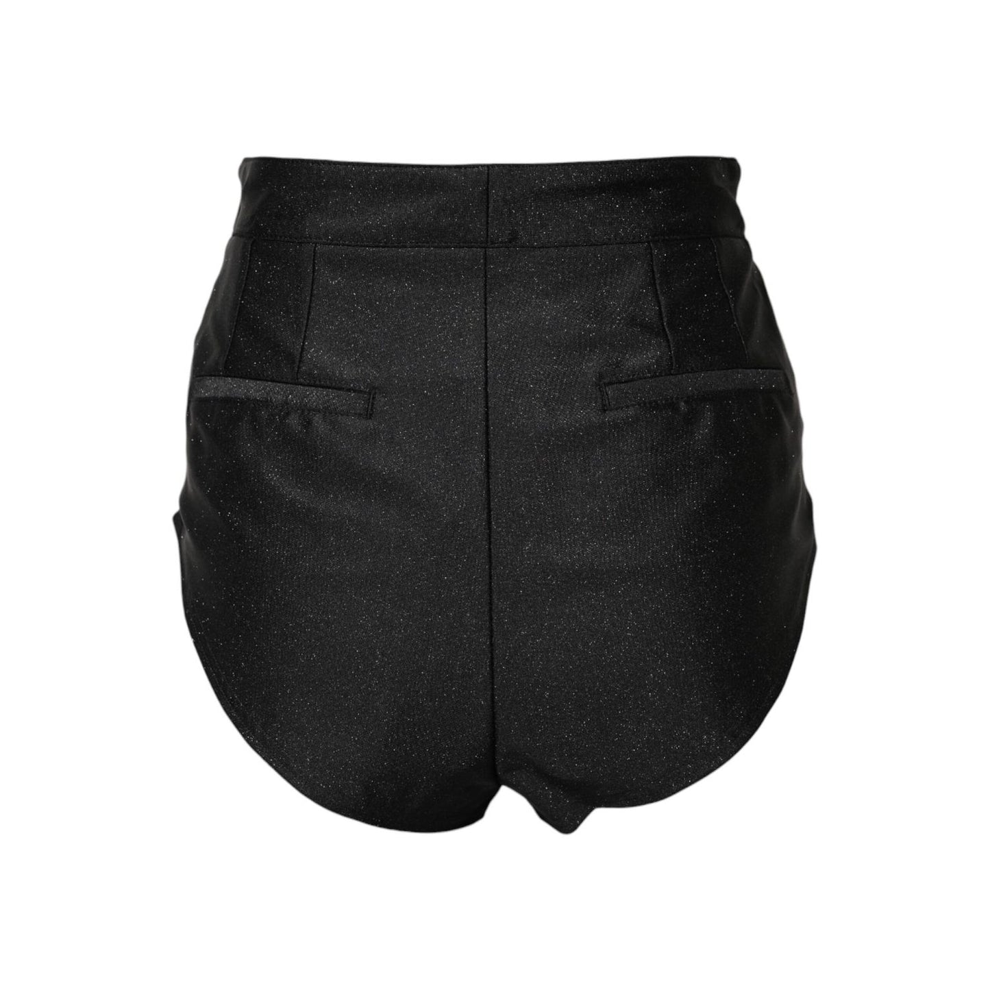 Dolce & Gabbana Black Viscose High Waisted Hot Pants Shorts