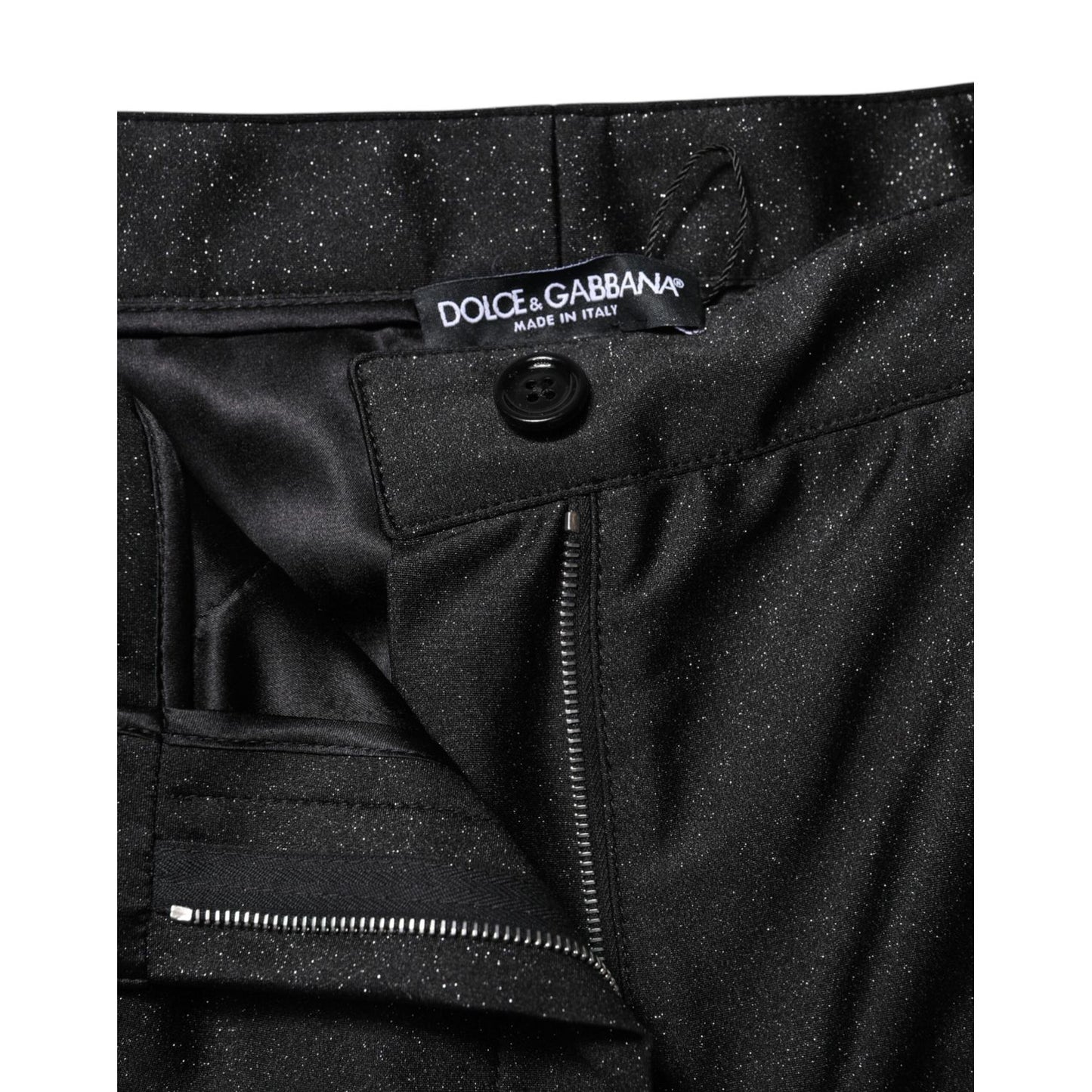 Dolce & Gabbana Black Viscose High Waisted Hot Pants Shorts