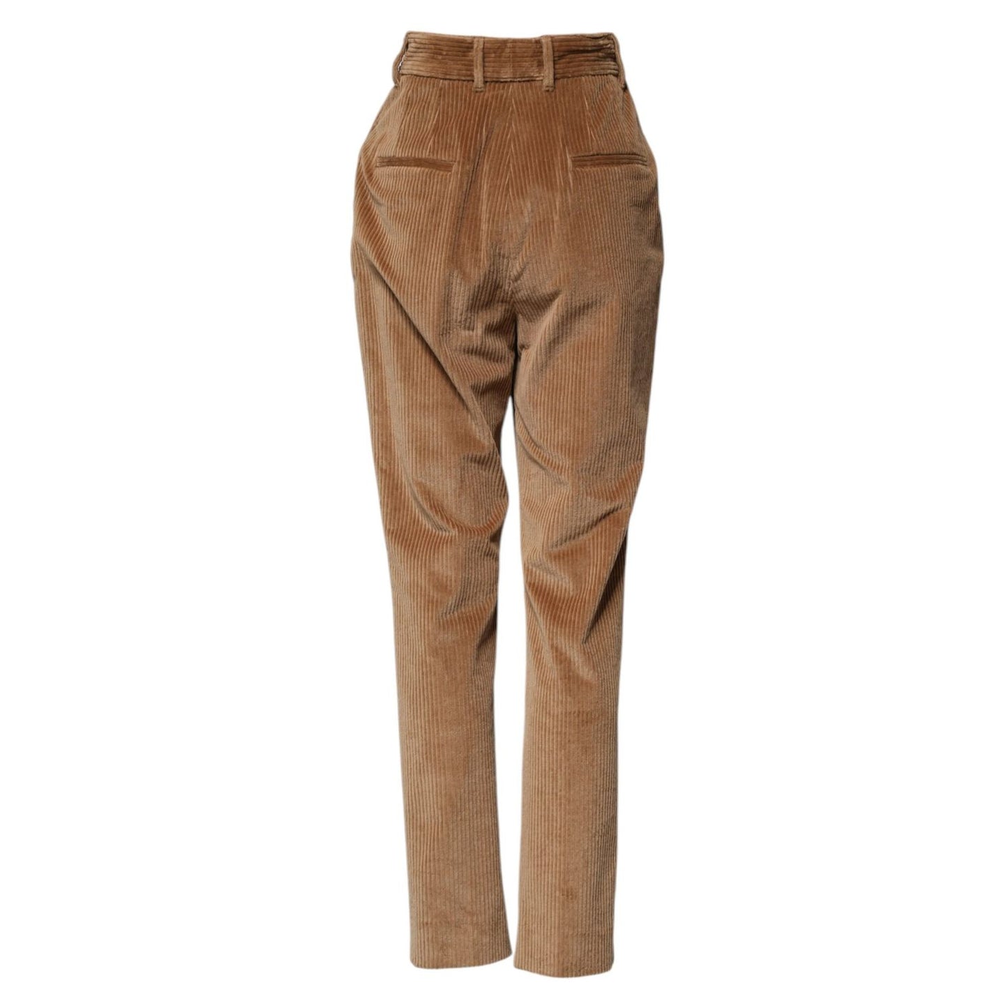 Dolce & Gabbana Brown Cotton Corduroy Tapered Pants
