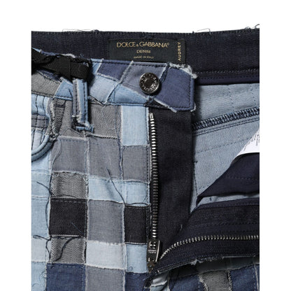 Dolce & Gabbana Multicolor Patchwork Skinny Denim Jeans