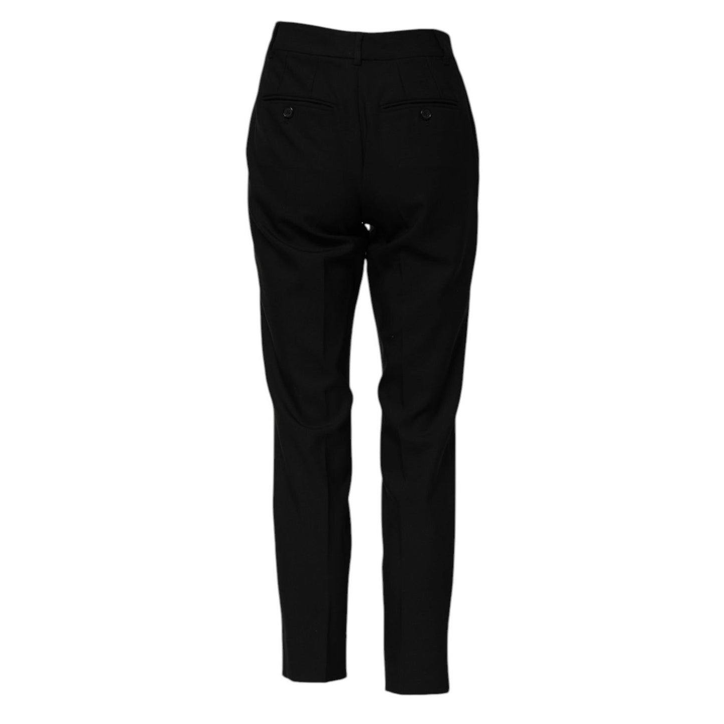 Dolce & Gabbana Black Wool High Waist Tapered Pants PAN74987-38