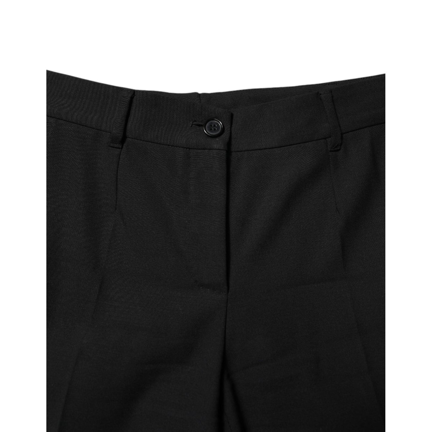 Dolce & Gabbana Black Wool High Waist Tapered Pants PAN74987-38