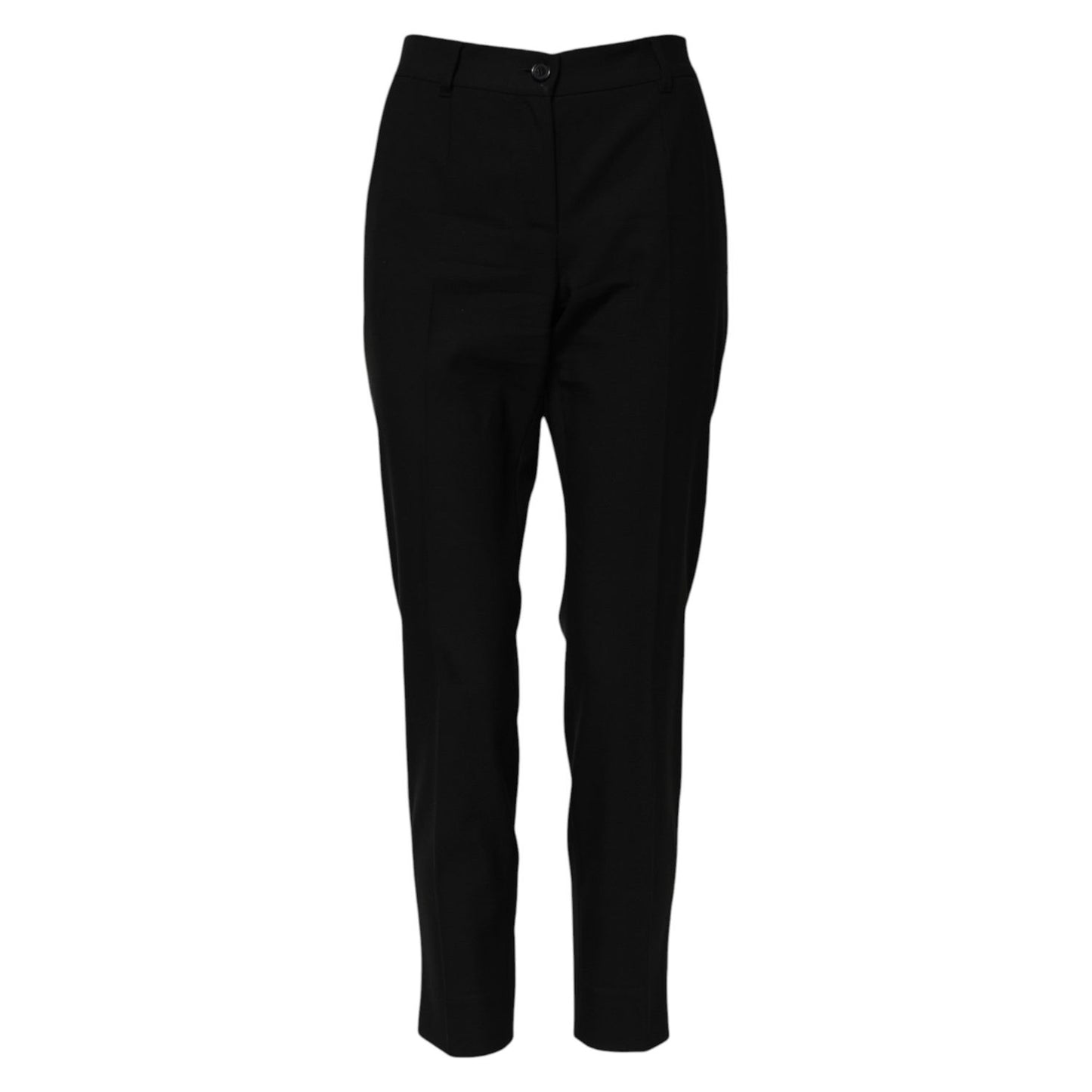 Dolce & Gabbana Black Wool High Waist Tapered Pants PAN74987-38