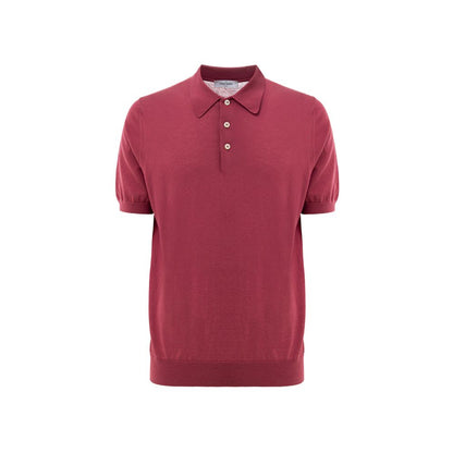 Gran Sasso Red Cotton Polo Shirt