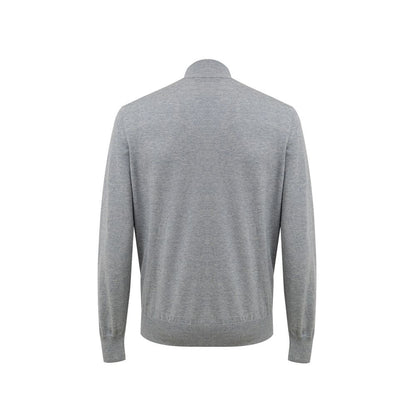 Gran Sasso Gray Cotton Cardigan