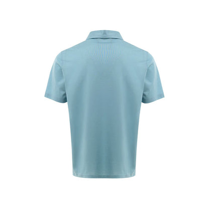 Gran Sasso Blue Cotton Polo Shirt