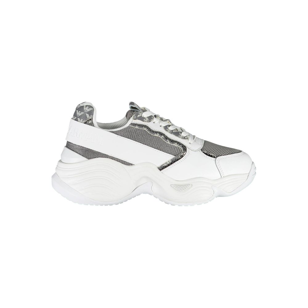 Emporio Armani White Polyester Sneaker