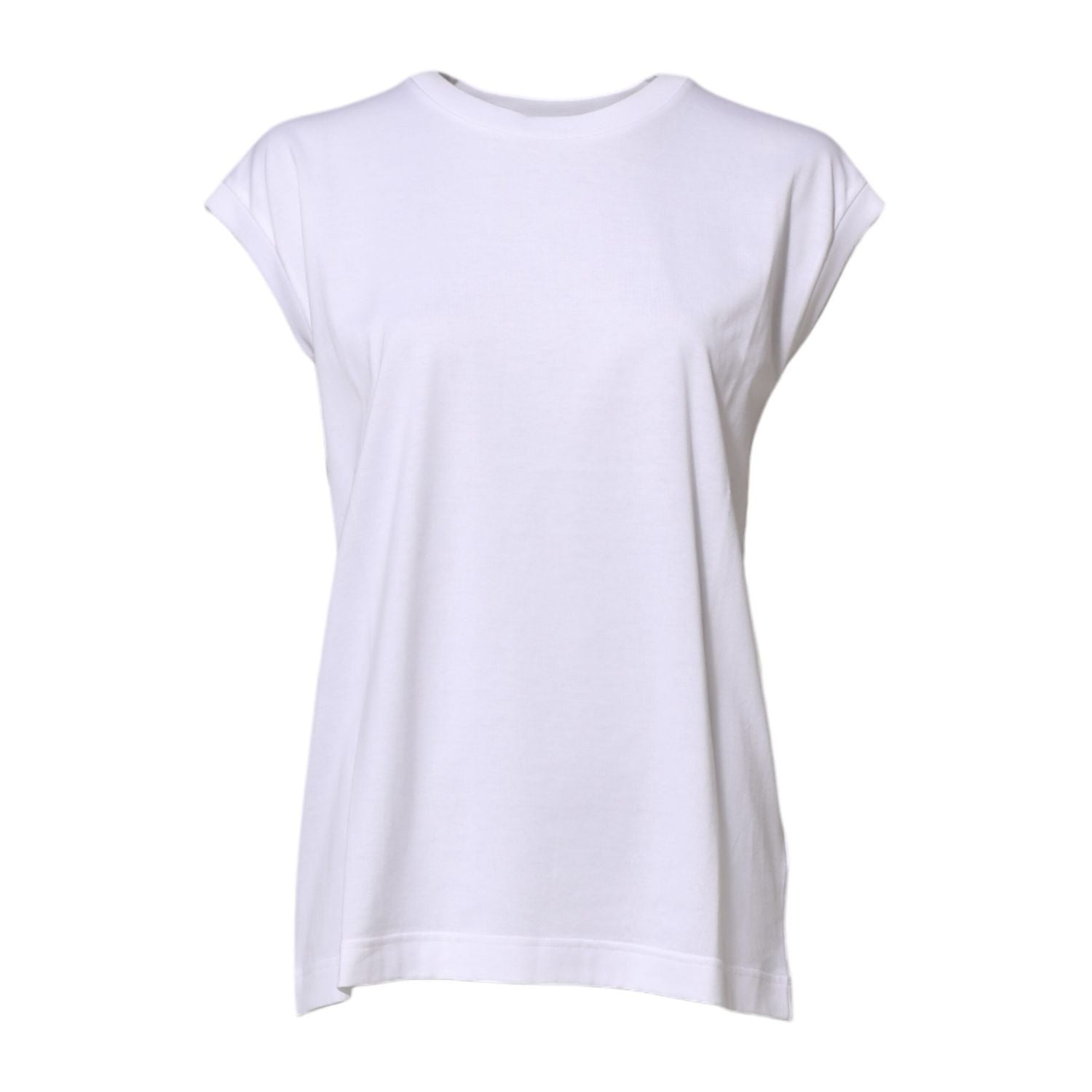 Dolce & Gabbana White Cotton Sleeveless Women Tank T-shirt