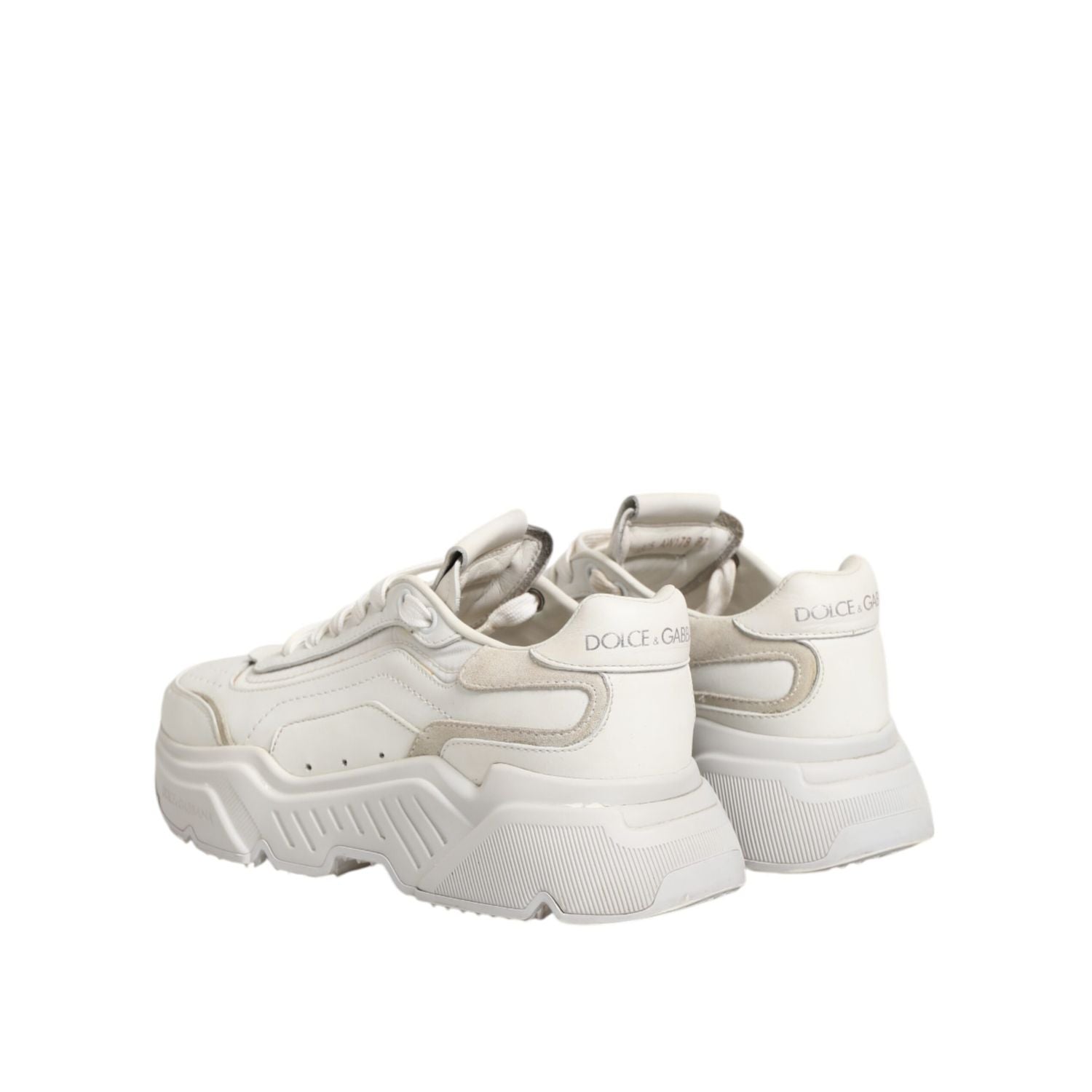 Dolce & Gabbana White DAYMASTER Calf Leather Sneakers Shoes