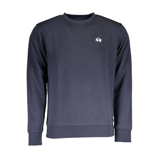 La Martina Blue Cotton Sweater
