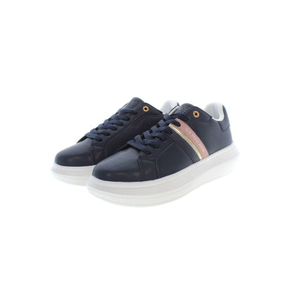 U.S. POLO ASSN. Blue Polyester Sneaker with laces, contrasting details, and logo