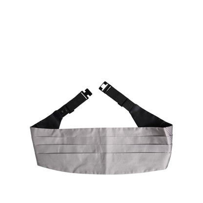 Dolce & Gabbana Gray Men 100% Silk Belt Wide Waist Cummerbund